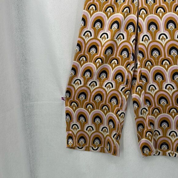 House Of Harlow 1960 Multicolor Wide Leg Satin Deco Print Palazzo Pants Small - Picture 5 of 10